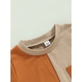 thumbnail image 5 of Genuiskids Kids Baby Boys Summer Outfits Contrasting Color Short Sleeve T-shirt with Juice Pockets and Casual Elastic Shorts Toddler Clothes Set, 5 of 9
