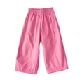 thumbnail image 6 of ITSAME Girls Pants, Elastic Waist Straight Leg Loose Fit Fashion Casual Thin Pants with Pockets Pink 6T, 6 of 6