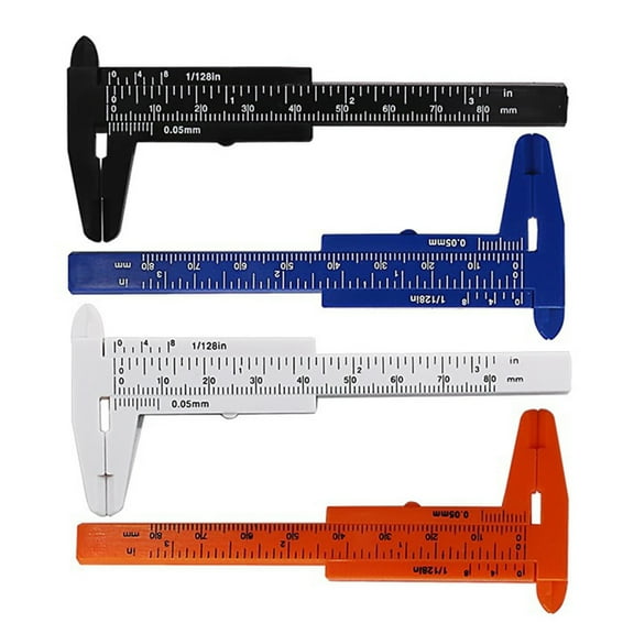 Joernso 80mm Double Scale Eyebrow Shaping Vernier Caliber Student Measurement Ruler