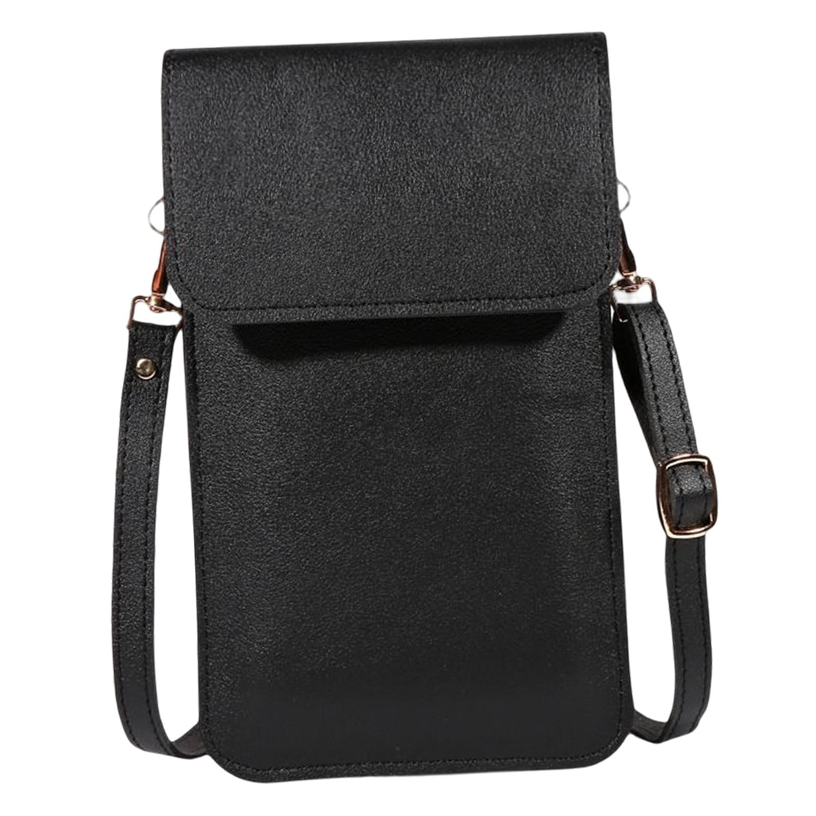 Multifunctional Shoulder bag for Women Ladies Shoulder Bag Handbag Purse Travel Pouch Shoulder Strap with Card Slots Girl Handbag Black