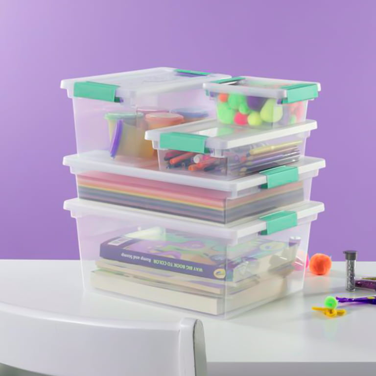 Sterilite 64 Quart Latching Storage Tote Box (6 Pack) + Deep Clip Box (4  Pack), 1 Piece - Food 4 Less