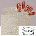 thumbnail image 3 of Teilihai Calcomanías Doradas para Uñas 3 Hojas Florales 3D, 3 of 7