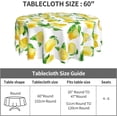thumbnail image 5 of Floral Yellow Lemon Tablecloth Round 60 Inch Summer Tablecloth Waterproof Wrinkle Free Lemonade Tablecloth Kitchen Circle Table Cloth Cover Mat for Party Dinning Tabletop Wedding Home Decor, 5 of 6