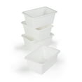 thumbnail image 2 of Humble Crew Standard Plastic Storage Bins, Set of 4, White, 2 of 4