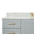 thumbnail image 6 of Ariel Taylor 61 In. Single Oval Sink Vanity With Carrara White Marble 0.75In Countertop In Grey, 6 of 11
