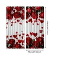 thumbnail image 3 of Huanglei Rideaux de la Saint-Valentin Roses Rouges Rideaux Pétales de Roses Rouges Salon Chambre Rideaux, 3 of 6