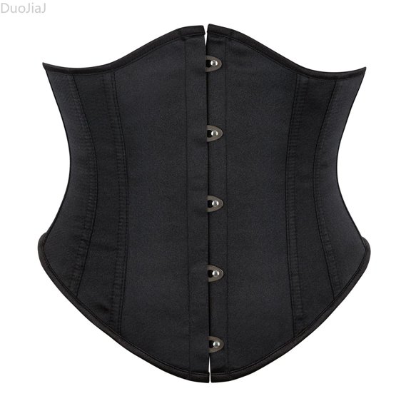 DuoJiaJ Womens Waist Cincher Corset, Lace Up Shaping Belt Festival Outfit Black Sizes XS-2XL