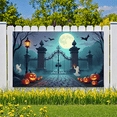 thumbnail image 3 of Spooky Ghost Halloween Banner Pumpkin Decorations Haunted Gateyard for Party Decoration Halloween Event Indoor Outdoor, 3 of 9