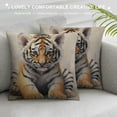 thumbnail image 3 of Heduofu  Little Tiger Throw Pillow Cover Cute Animal Wild Feline Predator Watercolor Painting Pillow Case Decorative  Square Cushion for Home Couch Bed, 3 of 5