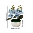 thumbnail image 6 of Artificial Orchids Realistic Phalaenopsis Potted Plant with Ceramic Pot for Home Office Desk Decor, 6 of 6