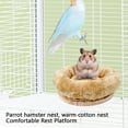 thumbnail image 4 of 20Inch Cozy Plush Small Pet Nest, Soft Warm Cotton Rest Platform with Easy-Install Design, Beige, Pack of 1, for Parrots, Hamsters and Small Furry Friends, Ideal for Cage Resting and Sleeping at Home, 4 of 6