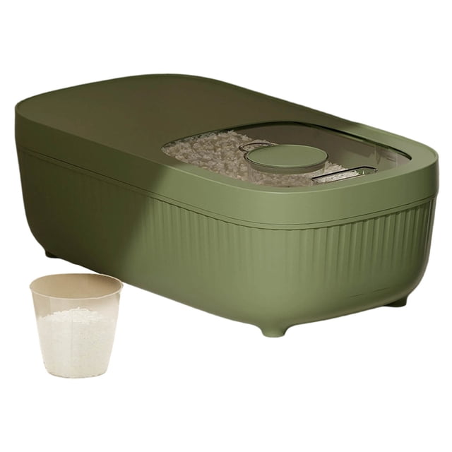 zhangmingg Airtight Dry Food Storage Container with Dispenser for Rice Cereals and Pet Food