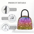 thumbnail image 4 of Haiem Glitter Rainbow Printed Lunch Bag Women, Lunch Box Lunch Bag for Women, Small Leakproof Cute Lunch Tote Large Capacity Reusable Insulated Cooler Lunch Container, 4 of 6