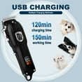 thumbnail image 2 of LQT Dog Clippers for Grooming for Thick Coats, Professional Pet Hair Clippers Supplies Kit Low Noise Rechargeable Stainless Steel Hair Trimmer with Ceramic Blade for Dogs Cats Animals (Black), 2 of 6