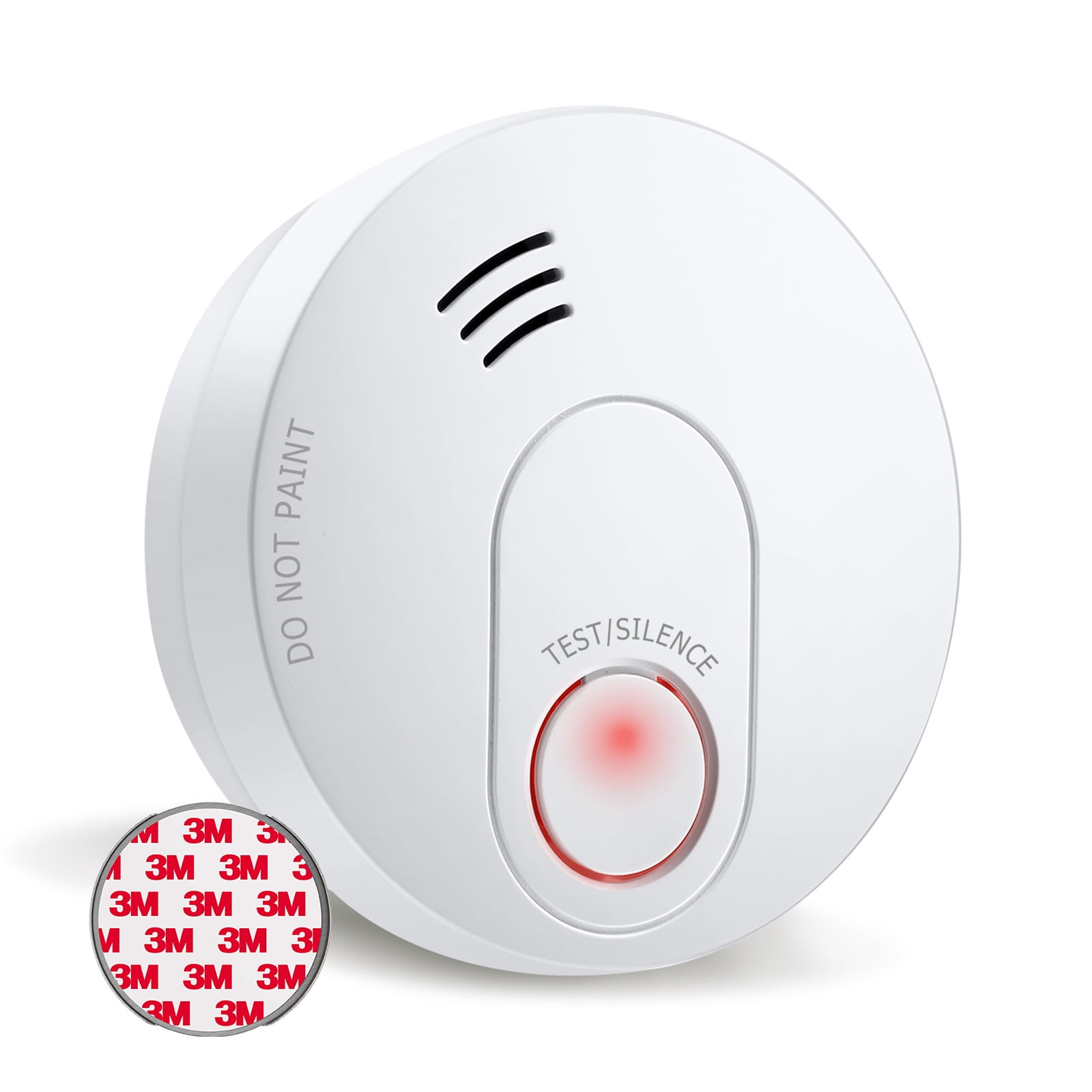 Not H SITERWELL 3 Packs Photoelectric Smoke Detector & Alarm,9V Battery-Operated 