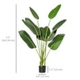 thumbnail image 3 of HOMCOM 5' Artificial Banana Tree Plant in Pot for Indoor Outdoor Décor, 3 of 10
