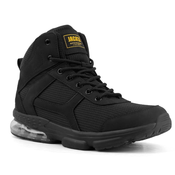 Jacata Non Slip Work Shoes for Men Water Resistant Leather Hiking Boots Air Cushion (Size 9.5)