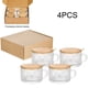 thumbnail image 2 of Ounissouiy Elegante juego de tazas de vidrio, fácil de limpiar y regalo, taza de desayuno, juego de tazas de té, tazas de vidrio, tazas de Juegos de servir café y té 3 Girasoles estilo 450ml, 2 of 6