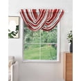 thumbnail image 2 of Red Abstract Sheer Waterfall Valance Curtains for Window, Grey Modern Mottled Art Oil Painting Rod Pocket Sheer Topper Swag Curtains for Living Room, Kitchen 38.5"W x 47.2"L, 1 Panel, 2 of 7