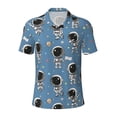 thumbnail image 2 of Daiia Cute Cartoon Astronaut Pattern Men’s Polo Shirts,Solid Deck Shirt,Classic Fit, Breathable Cotton Polo for Casual and Sport Wear-X-Large, 2 of 7