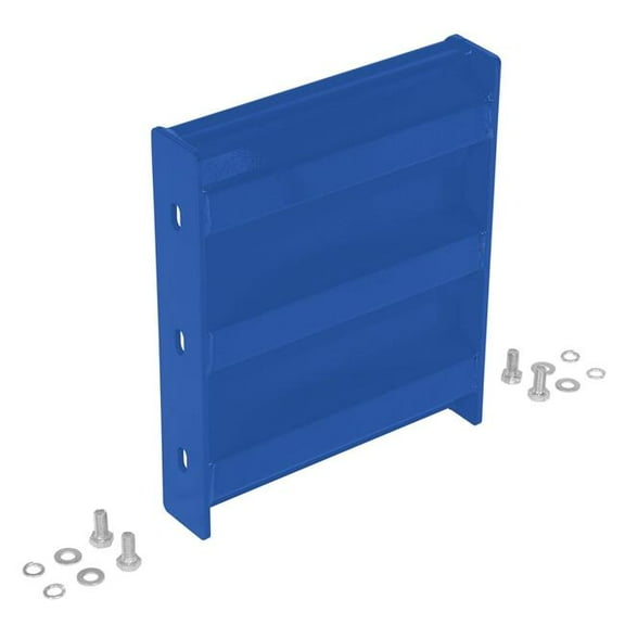 Vestil GR-F3R-BO-1-BU 12 in. Steel 3 Ribbed Bolt on Style Guard Rail, Blue