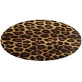 thumbnail image 4 of Leopard Print Pattern Washable Round Rug -Circle Area Rugs for Nursery Bedroom, Vintage Non Slip Non Shedding Low Pile Carpet for Living Room Coffee Table Entryway, 4 of 6