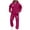 Hot Pink, variant on Men's Outfits Sets Suits Print Zip Up Hoodie Jogger Set Casual Outfit Two Piece Street