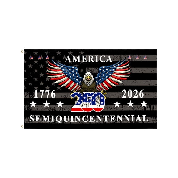 250th Anniversary American Flag 1776-2026, Patriotic USA 250 Years of Freedom Banner, Semiquincentennial Outdoor Flag Decor for Front Door, Porch, Wall, Independence Day Patriotic Decoration