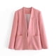 thumbnail image 1 of Blazer de mujer de moda casual de color sólido de manga larga Blazer de mujer abrigo, 1 of 3