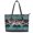 Bird Geometric, variant on Uourmeti Cat and Rose Pattern Design Lightweight Saddle Handbag, Leather Womens Tote Handbag Zippered Tote Bag for Office Shopping