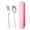 Light Blue, variant on Portable Stainless Steel Fork & Spoon Cutlery Set, Compact Flatware Kit with Gift Box, Simple Stylish Utensils for Outdoor Travel, Camping, Picnic & Daily On-the-Go Dining Use, Pink