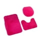 thumbnail image 1 of Bewildely Juego de alfombrillas de baño suaves, 3 pack/lote, cómodas y antideslizantes, alfombrilla de baño contorneada en forma de U Juegos de accesorios de baño Rosa roja, 1 of 6