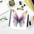 thumbnail image 2 of Wobogo Pastel Butterfly Acrylic Writing Pad Gold Clip Stardard Size A4 Office Decorative for Students Workers 12.5×9in, 2 of 10