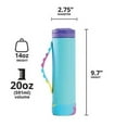 thumbnail image 2 of Botella de agua Elemental Iconic Kids de 600 ml con tapa de pajita, color azul, 2 of 9