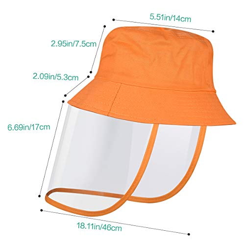 Luonita Hat with Face Shield Protection Hat Face Shield Safety Mask Protective Hat Cover with Clear Visor Adjustable Size Waterproof Dustproof Fisherman Cap for Adults Kids 