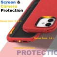 thumbnail image 4 of For iPhone 17 Case With Belt Clip, Kickstand, Shockproof Dust/Drop Proof 3 in 1 Full Body Rugged Heavy Duty Durable Cover Red, 4 of 6
