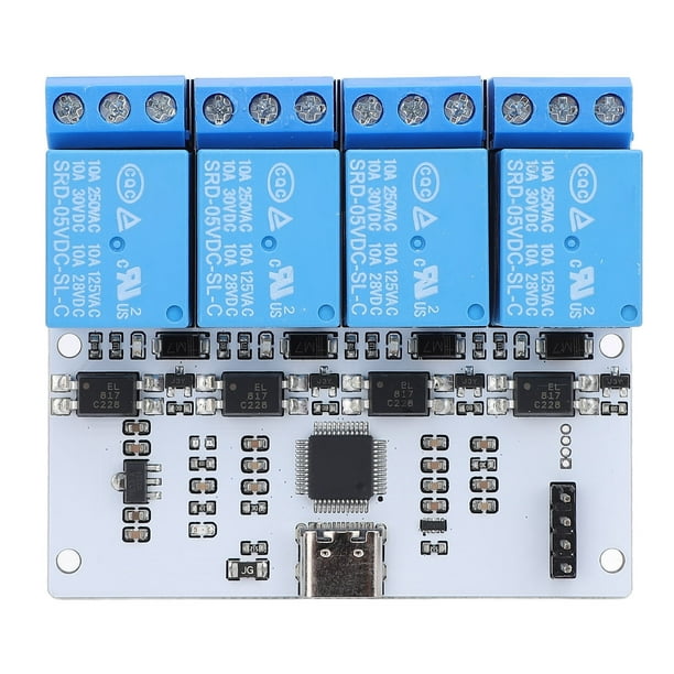 Módulo De Relé De Control En Serie, Fácil De Instalar USB A 340 Módulo Tipo C Interfaz Sobre Seguridad Actual 5 V Compacto Para La Industria