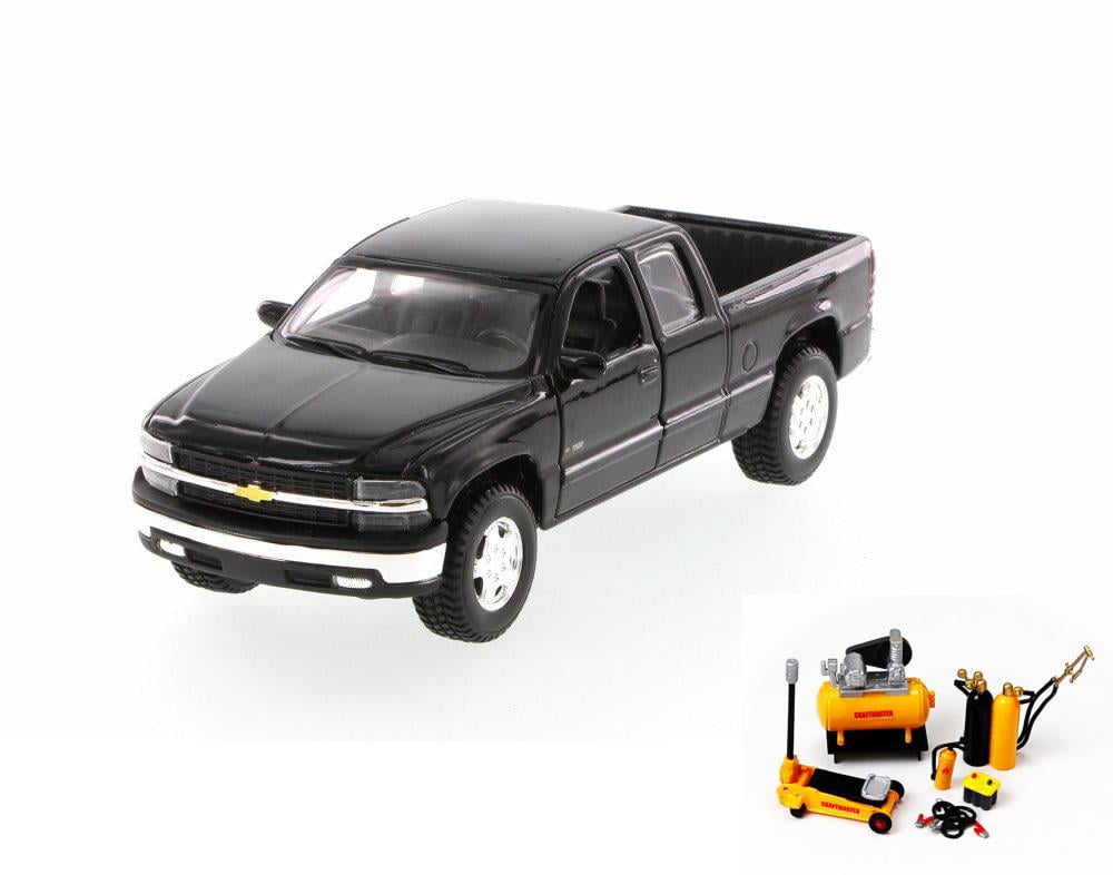 Diecast Car & Mechanic Set Package Chevy Silverado Pick Up Truck