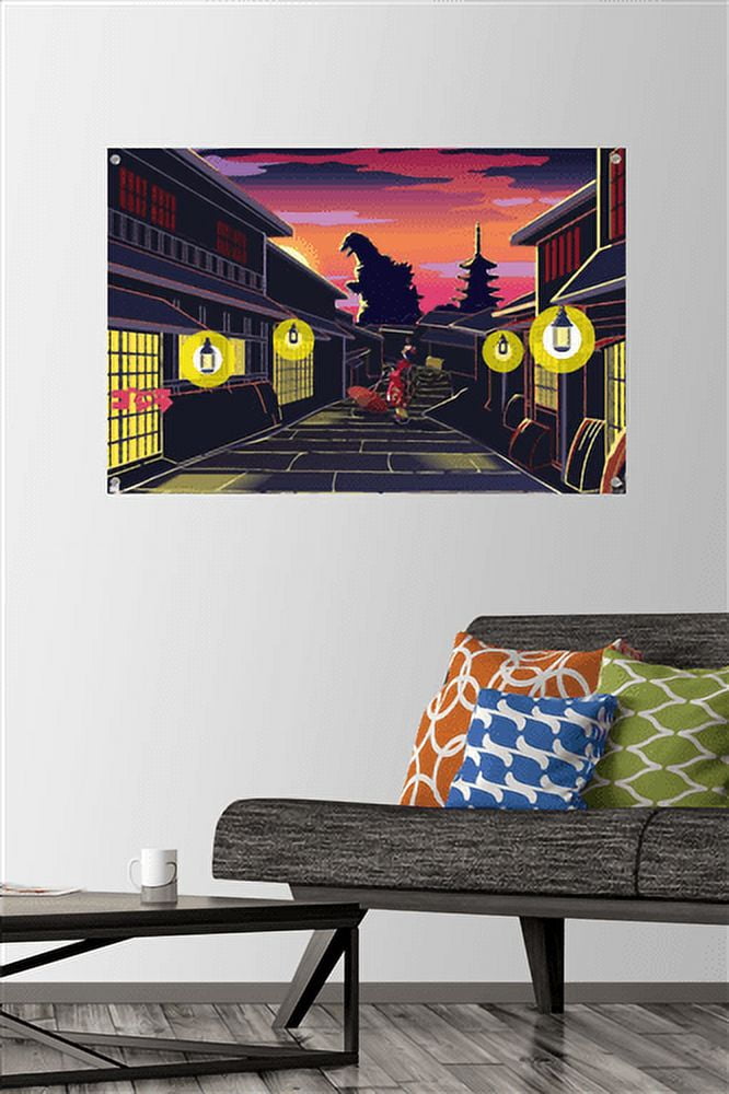 Godzilla - Lurking Wall Poster with Pushpins, 22.375" x 34"
