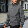 thumbnail image 2 of Rggeeun Men's Casual Jackets Lightweight Outerwear Comfortable Fit Zipper Design Fall Winter Outwear Fashion, 2 of 5