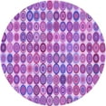 thumbnail image 1 of Ahgly Company Indoor Round Patterned Bright Lilac Purple Area Rugs, 3' Round, 1 of 1