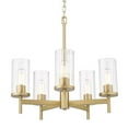 thumbnail image 5 of Winslett 5-Light Steel Chandelier in Brushed Champagne Bronze with Clear Glass, 5 of 7