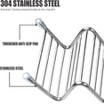 thumbnail image 4 of Wavy Soap Dish for Shower, 304 Stainless Steel Shampoo Bar Holder with Removable Drip Tray, Self Draining Quick Dry Bar Soap Holder for Bathroom Kitchen, Holds 2-3 Bars, 1 Pack, 4 of 7