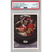 Graded 2017 Sage SA-GE Hit Premier Draft Patrick Mahomes II #43 In Focus Rookie RC Football Card PSA 10 Gem Mint