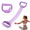 Purple, variant on 6 Tubes Adjustable Resistance Band Pull Rope, Cute Bear Handle Back Stretcher, Multi-Level Workout Elastic Exercise Band for Shoulder Back Training