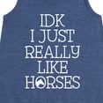 thumbnail image 3 of Instant Message - Idk I Like Horses - Toddler & Youth Girls A-line Dress, 3 of 6