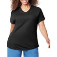thumbnail image 4 of Just My Size Women's Plus Size Short Sleeve V-neck T-shirt Value Pack (2-pack), 4 of 5