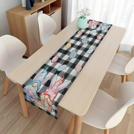 

Table Covering Easter Table Flag Linen Double Proof Tablecloth Bunny Holiday Decoration Cloth Easter Party Flag
