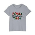 thumbnail image 4 of Odeerbi Kids Boys Girls Christmas T-shirt Christmas Print Casual Short Sleeve Tops Shirt Kids Clothes Gray, 4 of 4