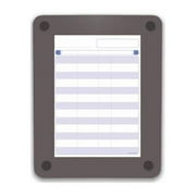 Iceberg Enterprise 31130 Clarity Custom Print Glass Dry Erase Board, 13.5 x 11 in. - Charcoal Frame